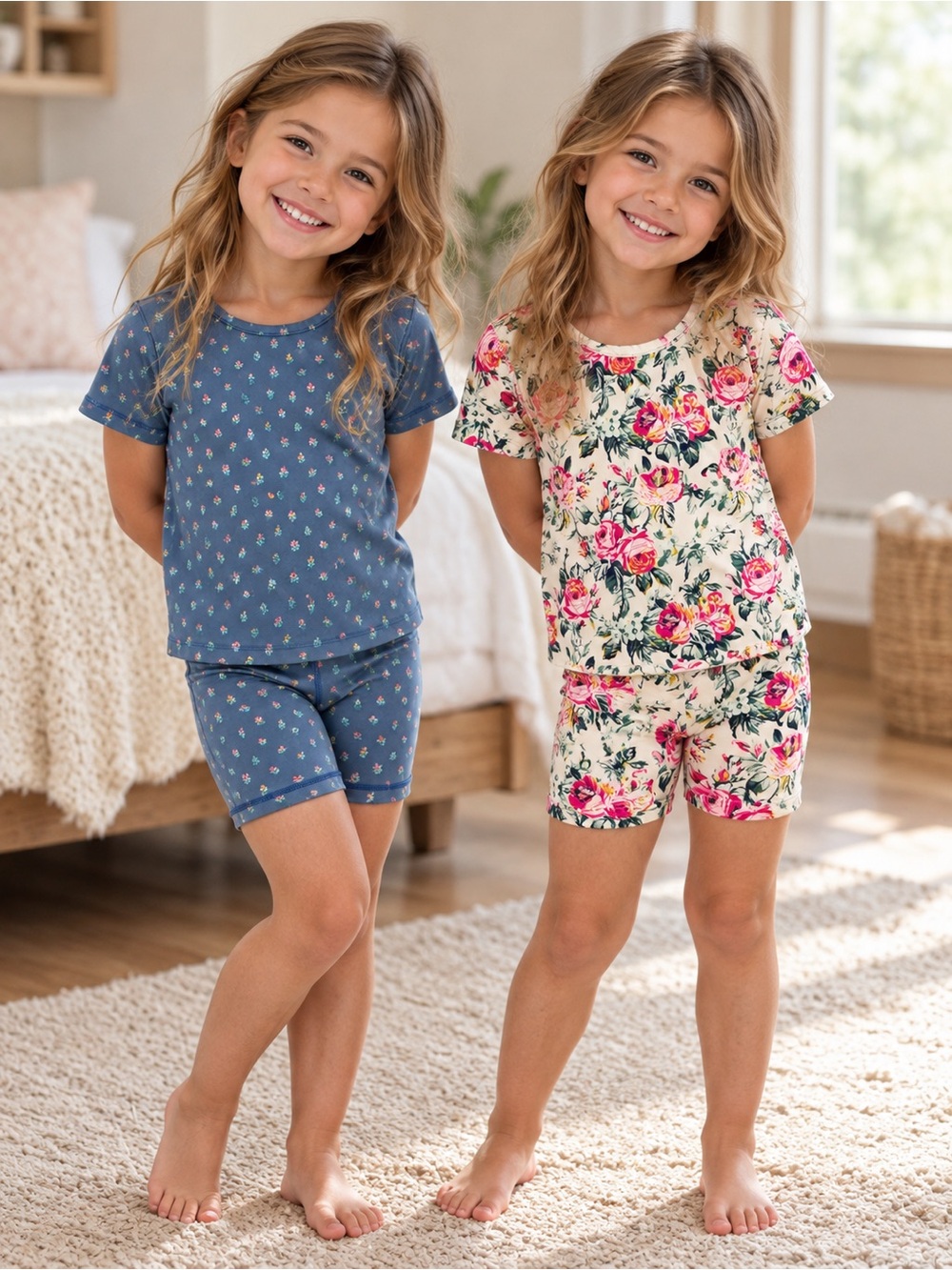 SweetHoney Floral Short Sleeve 2 Matching Sets